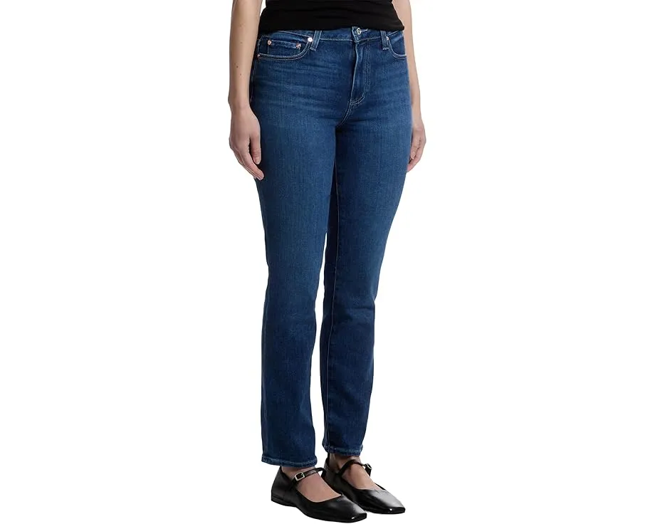 Джинсы Paige Cindy с эффектом поношенности и прямым кроем из денима с растяжкой