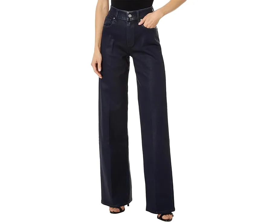 Джинсы Paige Sasha с прямым кроем и глянцевым покрытием индиго