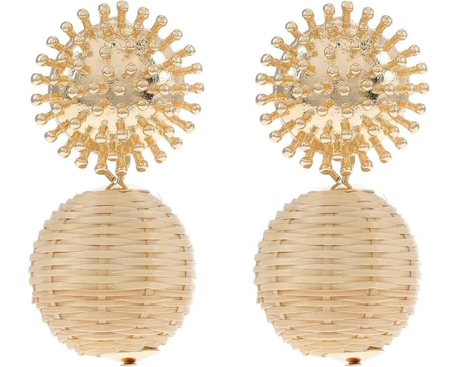 Серьги Lilly Pulitzer Summer Shorelines Wicker Tan
