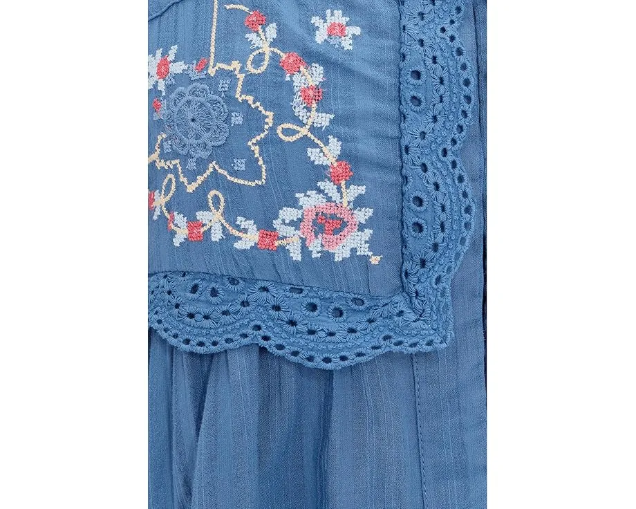 Туника Free People Farrah с вышивкой и квадратным вырезом