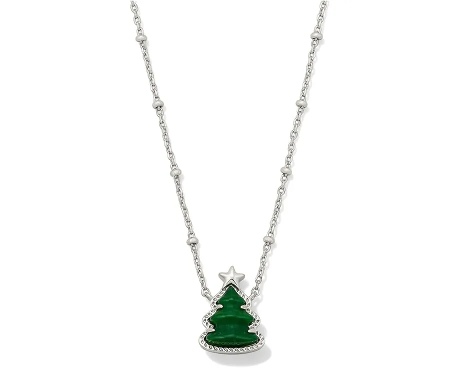 Короткое колье Kendra Scott Holiday Tree с зеленым кварцитом