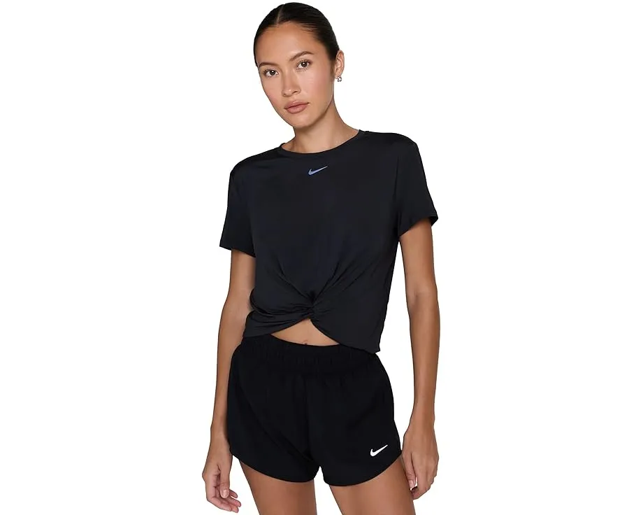Топ Nike One Classic Twist Dri-FIT с коротким рукавом и скрученным подолом