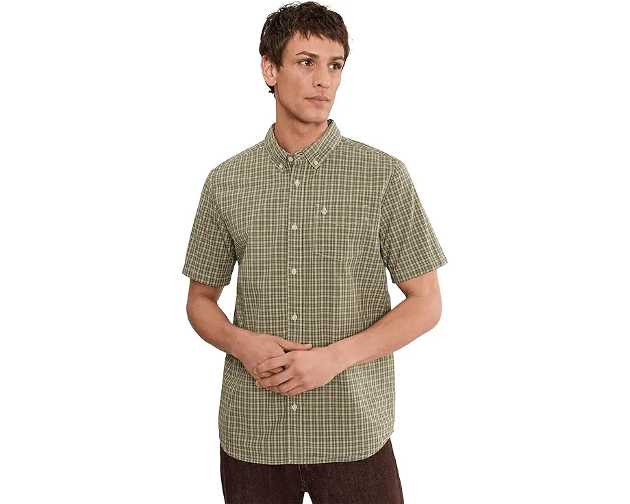 Рубашка Volcom Brewster с коротким рукавом в микро-клетку