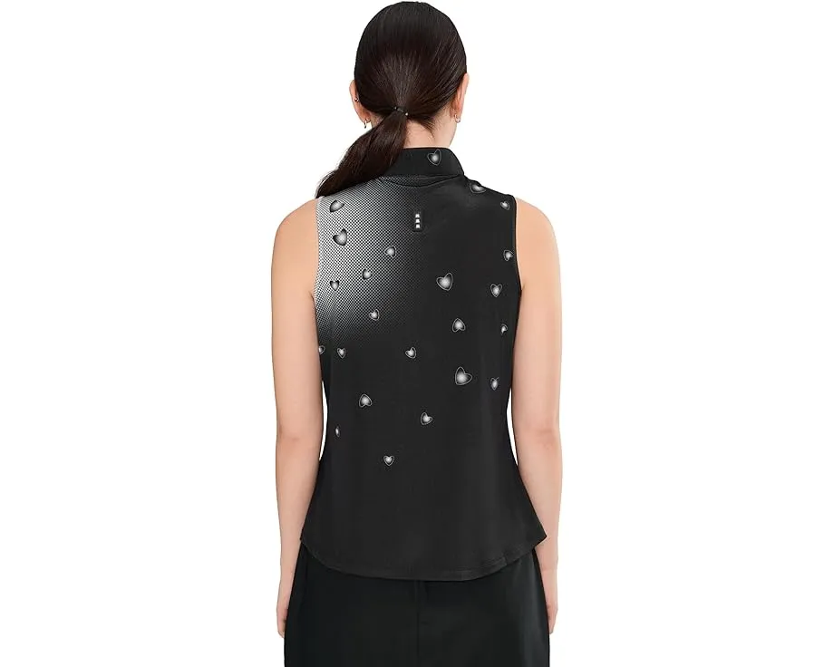 Топ Jamie Sadock без рукавов с молнией спереди Happy Heart в горошек