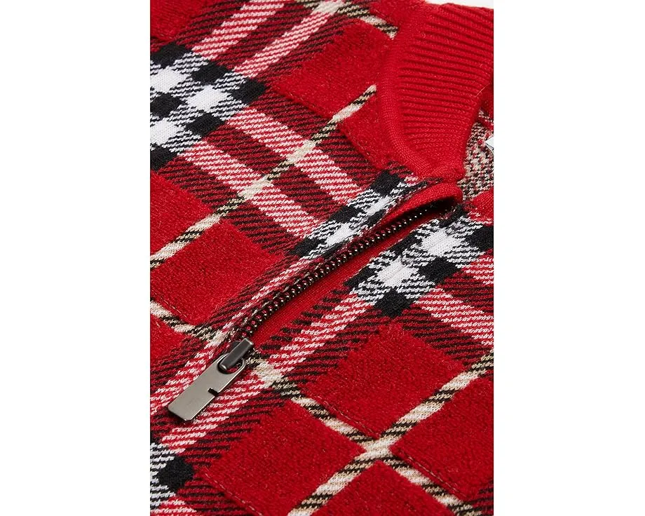 Плащ Burberry Kids Grela Check из шерсти с клетчатым принтом и застежкой-молнией