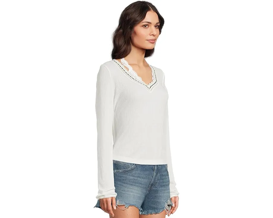 Кофта Free People Only You с длинными рукавами и V-образным вырезом