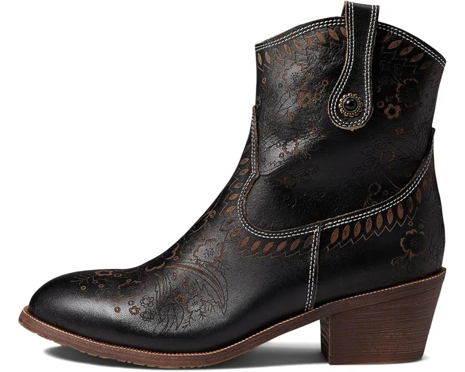 Сапоги L'Artiste by Spring Step Galop с лазерной резьбой и цветочным принтом