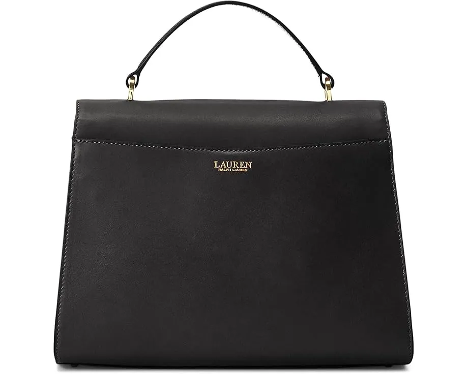 Lauren Ralph Lauren Кожаная сумка среднего размера Farrah с поворотным замком и съемным ремнем