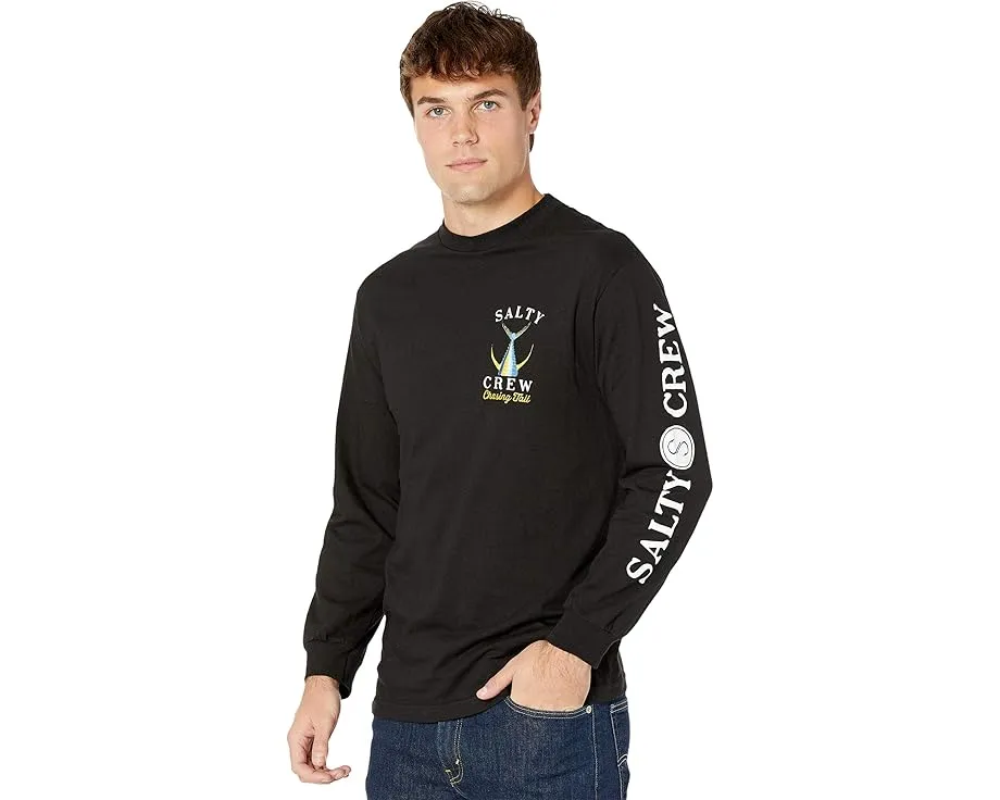 Лонгслив Salty Crew Tailed с принтом для рыбалки из хлопка