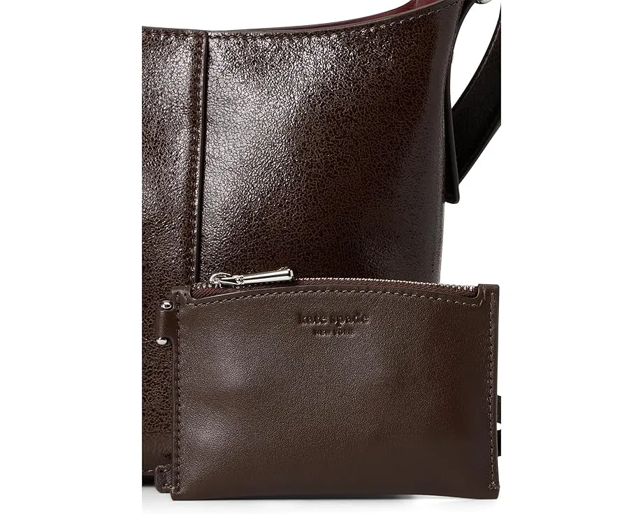 Мини-сумка-ведро Halo из глянцевой кожи на съемном ремне Kate Spade New York