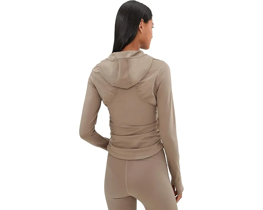 Лонгслив adidas by Stella McCartney Studio Ruched с капюшоном на молнии