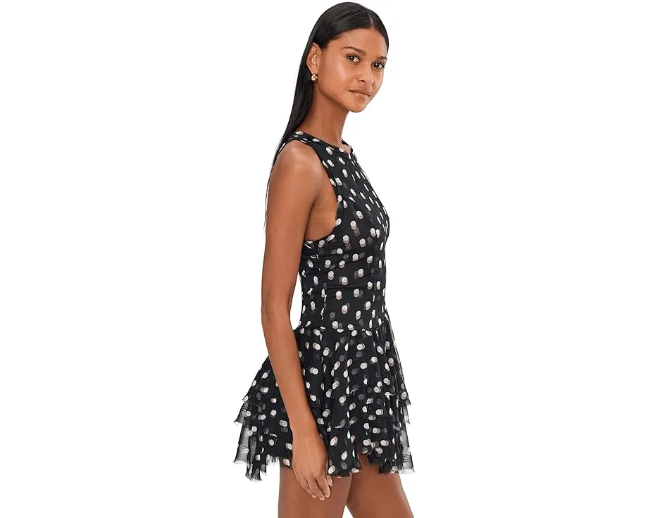 Мини-платье Free People Raven с принтом и рюшами