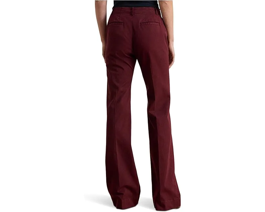 Lauren Ralph Lauren брюки-клеш из стрейч-хлопка с высокой посадкой