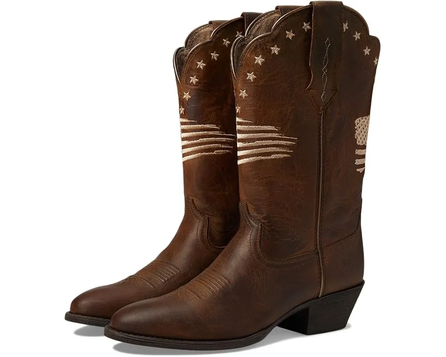 Ковбойские сапоги Ariat Heritage R Toe Liberty StretchFit с тиснением и подошвой Duratread