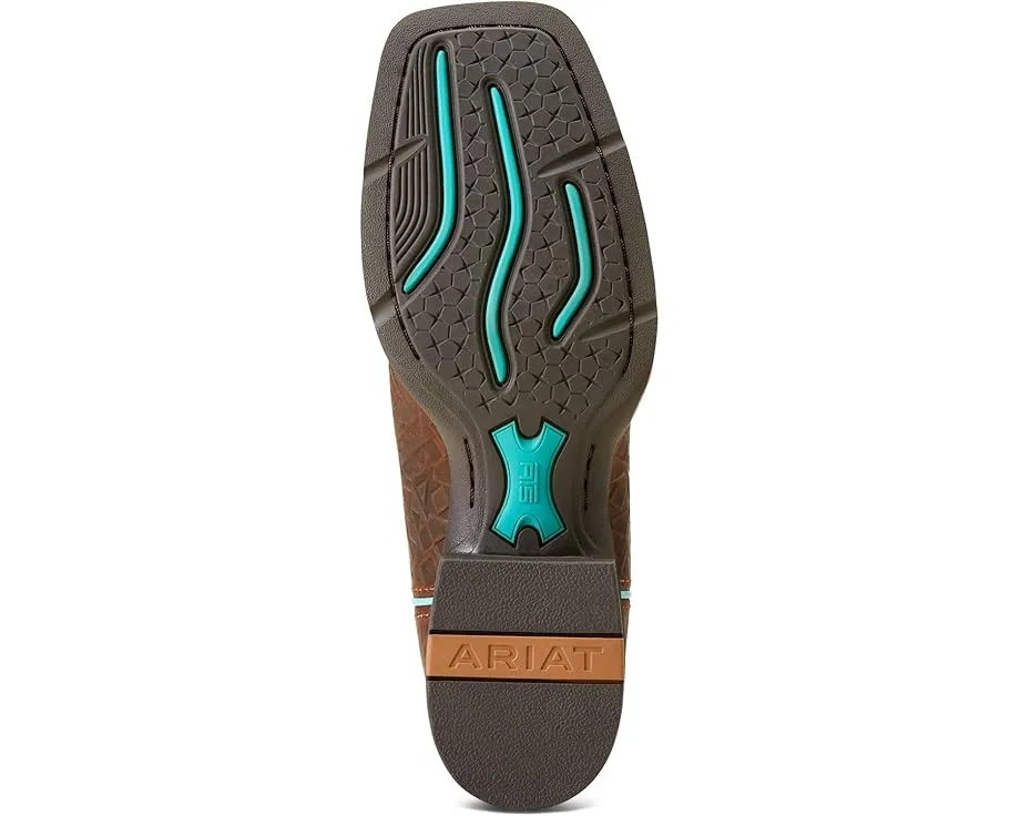 Ковбойские сапоги Round Up с широким квадратным носком и технологией StretchFit от Ariat