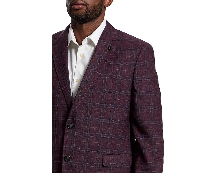 Классический пиджак Johnston & Murphy в клетку Windowpane