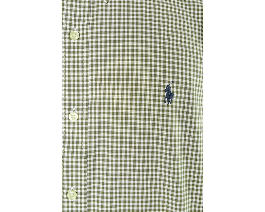 Рубашка Polo Ralph Lauren Classic Fit из гингема с эластаном и вышитым пони