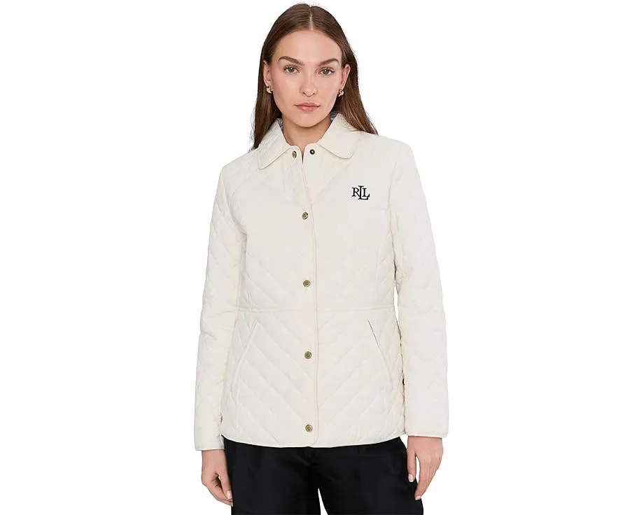 Куртка Lauren Ralph Lauren Blazer Quilt Contrast Lrl Embroid с утеплением и логотипом