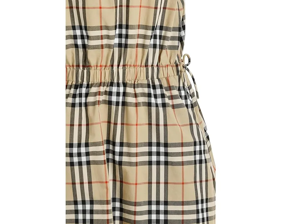 Шерстяное платье Adele в клетку от Burberry Kids для девочек