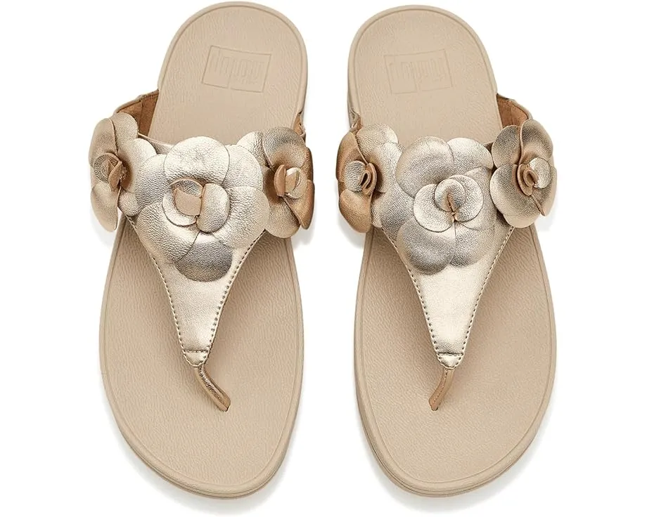 Сандалии FitFlop Lulu Flower с ремешком между пальцев и цветочным декором