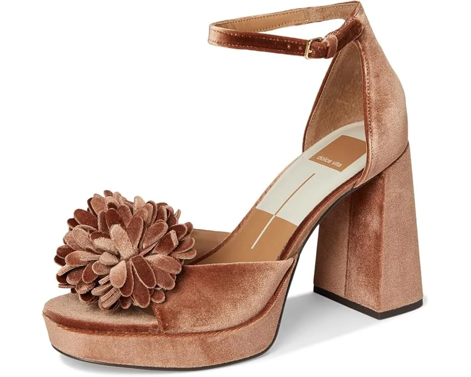 Босоножки Perel на платформе от Dolce Vita с велюровым верхом и помпоном