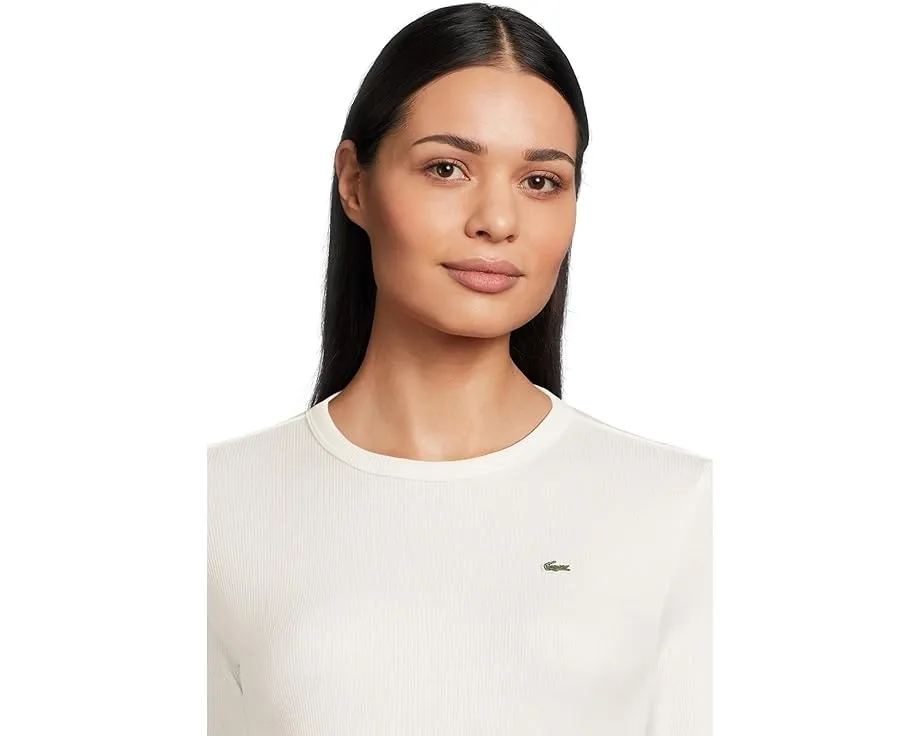 Футболка Slim Fit из ребристого хлопка с логотипом Lacoste