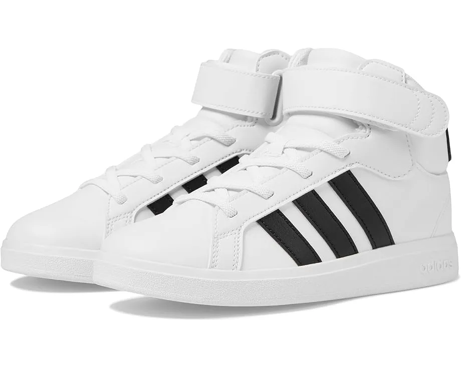 Детские кроссовки Adidas Grand Court Mid с регулируемой липучкой и круглым носком