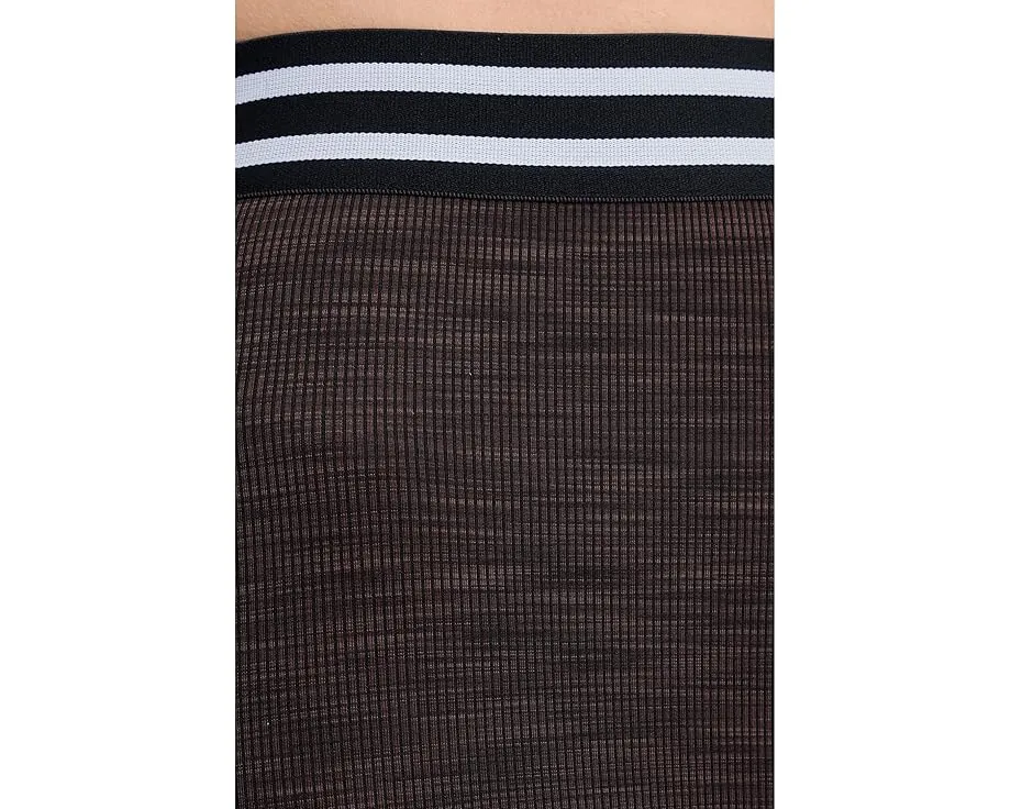 Леггинсы Splits59 Bailey High Waist Active Rib 7/8 с рельефной резинкой и полосатым поясом