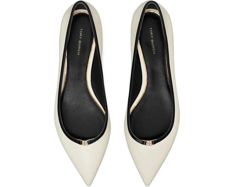 Туфли Tory Burch Double T Buckle с острым носком и низким каблуком