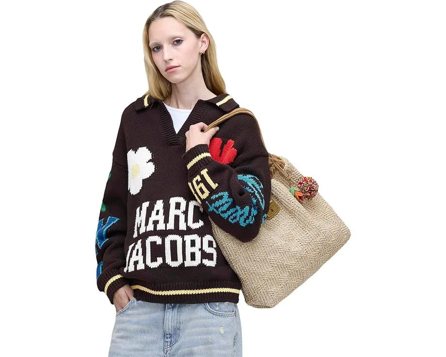 Летняя сумка-тоут Marc Jacobs The Summer Woven Cristina из плетеной ткани