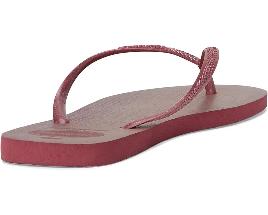 Глянцевые шлепанцы Havaianas Slim Gloss с блестками