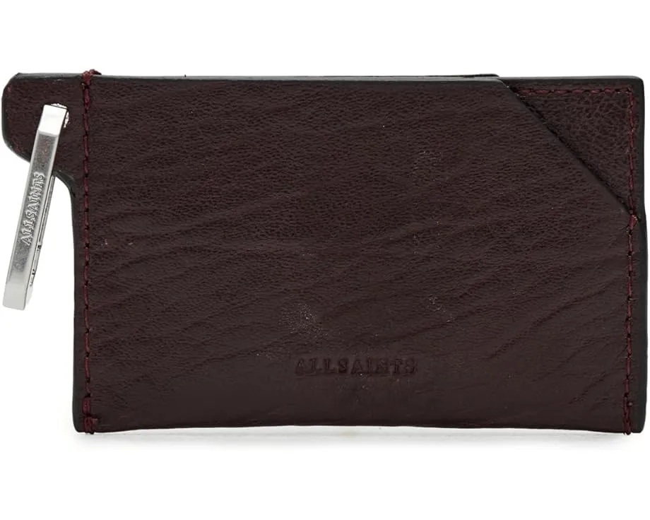 Кардхолдер Hex Grain AllSaints с карабином из кожи