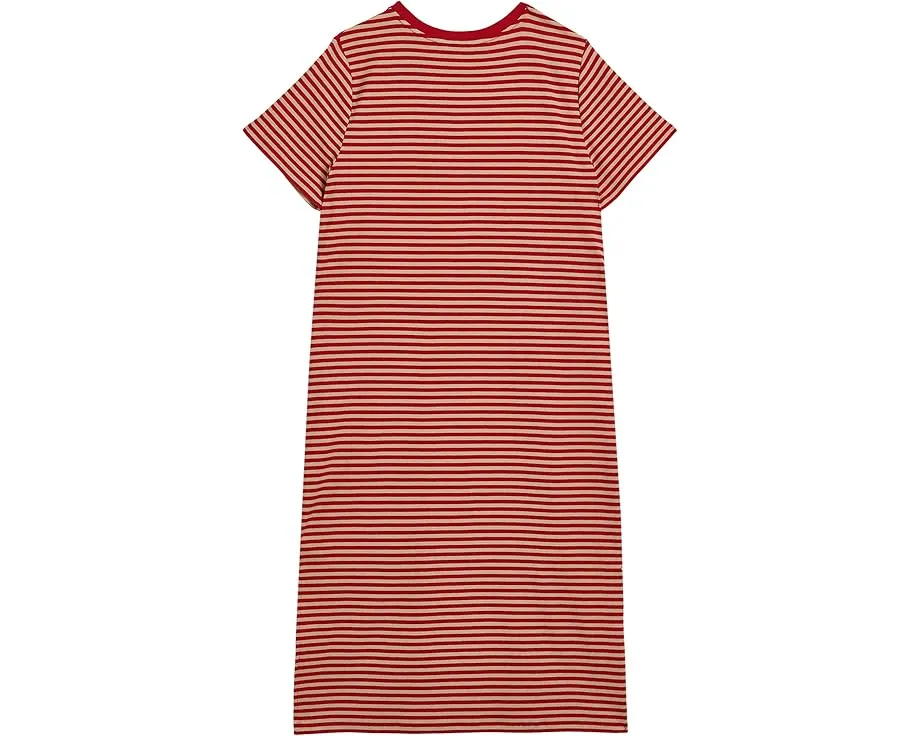 Платье-футболка Lauren Ralph Lauren плюс сайз в полоску из хлопкового микса с резинкой