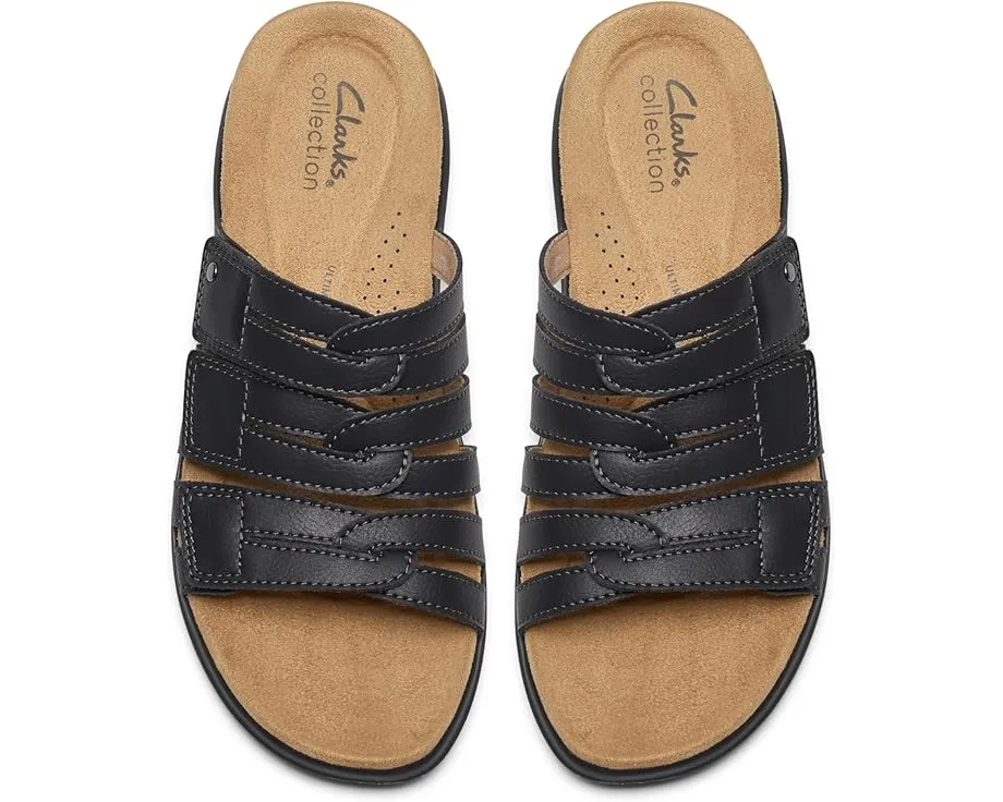 Сандалии Maelynn Abby Clarks из кожи с металлическими деталями на клиновидном каблуке