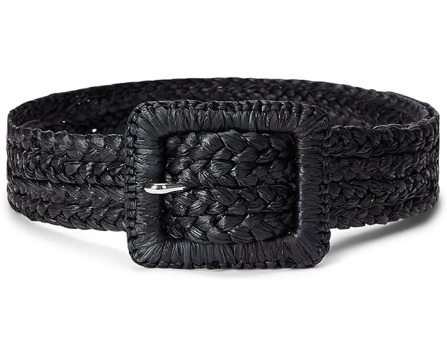 Широкий пояс Lauren Ralph Lauren из соломки рафии с квадратной пряжкой