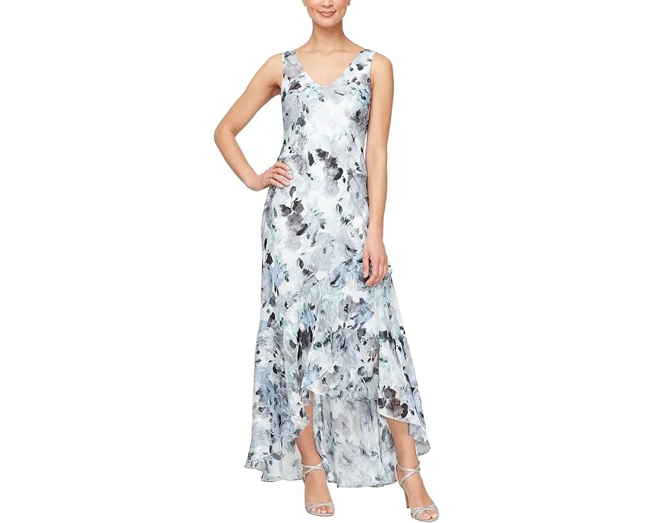 Платье Alex Evenings с эффектом burnout и жакетом в стиле high-low