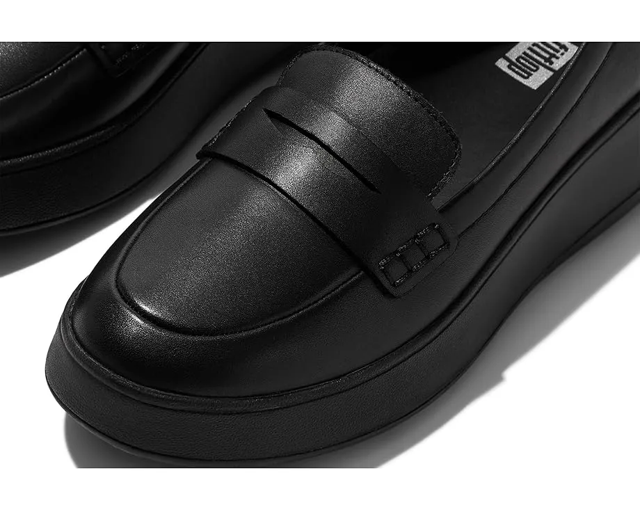 Лоферы FitFlop F-Mode на платформе из кожи в стиле пенни-лоферов
