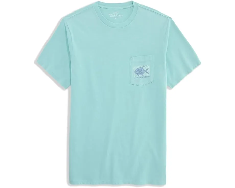 Футболка Vineyard Vines с коротким рукавом и принтом кита Tarpon в технике дрифт-дай