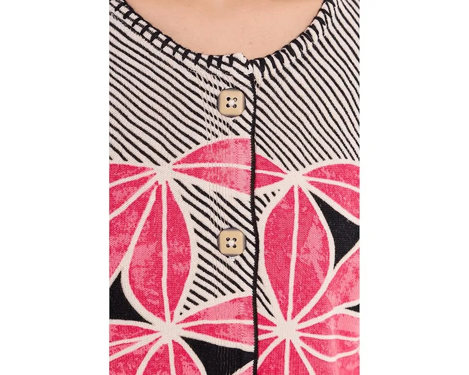 Кардиган NIC+ZOE Petite Gallery Walk с ручной печатью и абстрактным рисунком