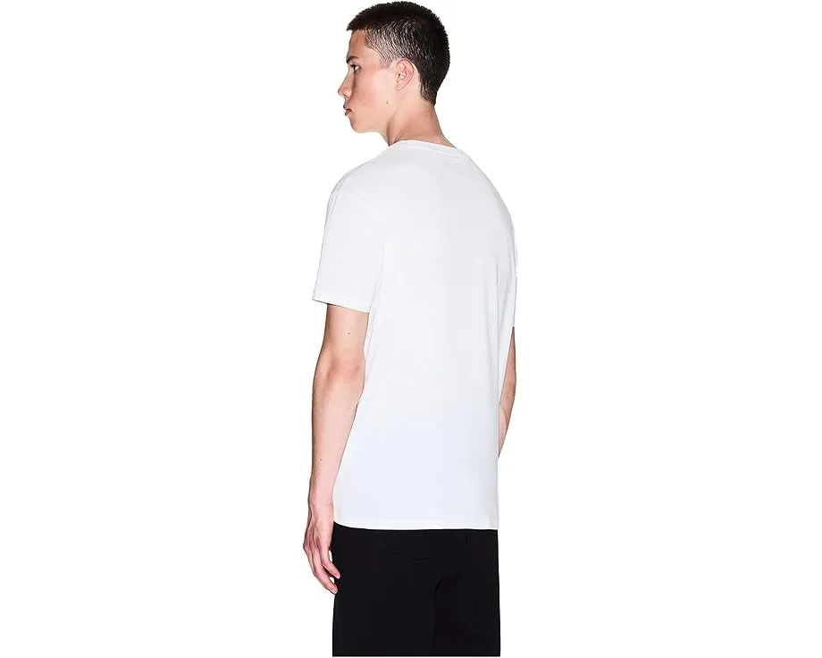 Хлопковая футболка Armani Exchange с логотипом и прямым подолом