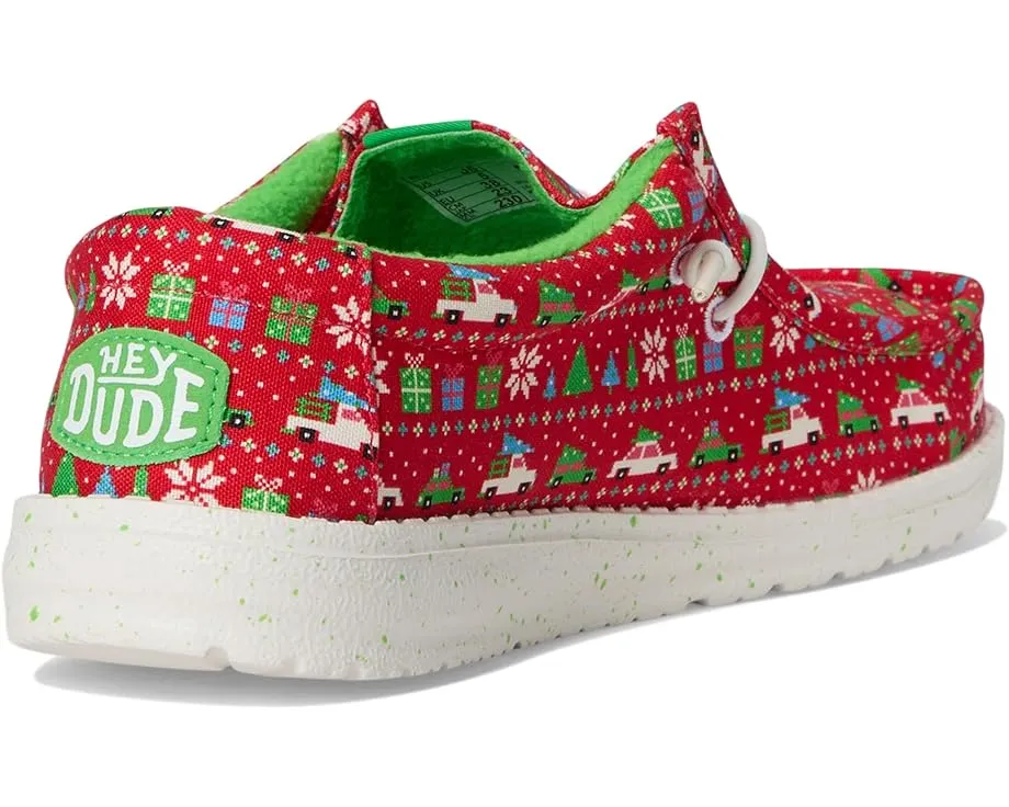 Hey Dude Kids Wally Holiday Sweater детские лоферы с новогодним принтом