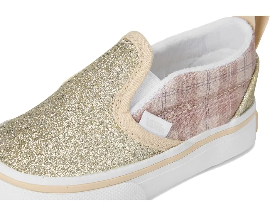 Детские слипоны Slip-On V Vans Kids с текстильным верхом и узором
