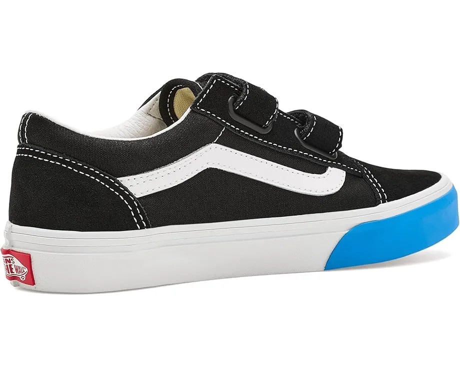 Кроссовки Vans Kids Old Skool V Wave с верхом из замши и холста на липучках