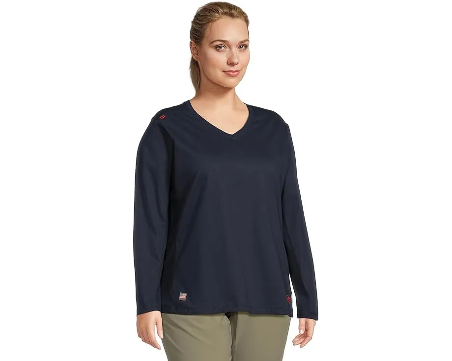 Футболка Ariat Plus Size FR AC Crew с V-образным вырезом и резинкой