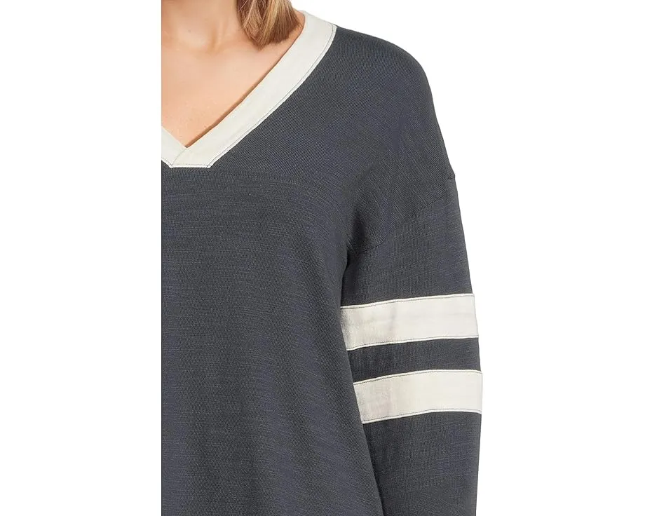 Футболка Faherty Sunwashed Slub с V-образным вырезом из органического хлопка