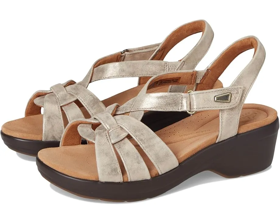 Сандалии Clarks Tuleah Cross из мягкой кожи с амортизирующей стелькой
