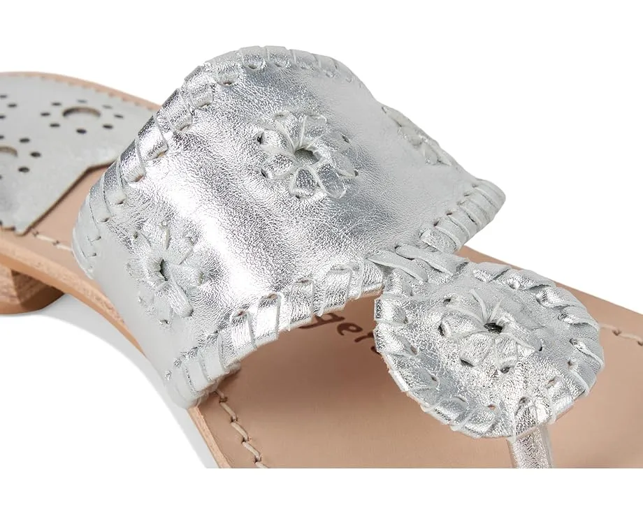 Плоские сандалии Jack Rogers с кожаным верхом и деревянным каблуком