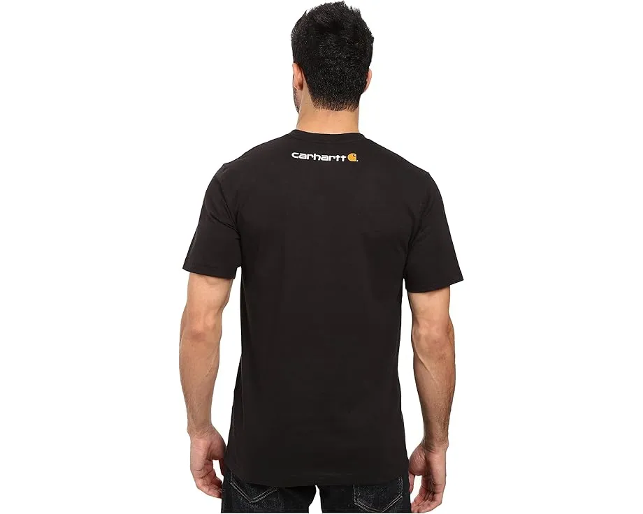 Футболка Carhartt Signature Logo S/S с принтом и бесшовными боками