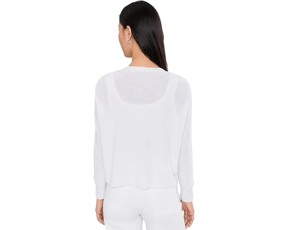Petite Organic Linen Cotton V-neck Cardigan