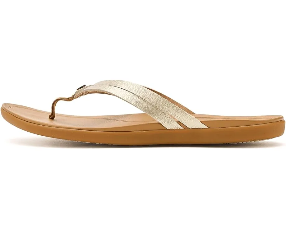 Кожаные сандалии Ho'opio Hui с нейлоновой перемычкой и легкой стелькой OluKai